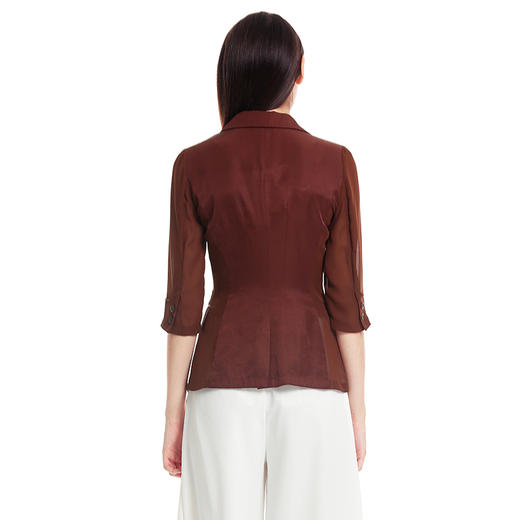 EITIE爱特爱秋冬新款修身显瘦女士小西装单排扣商务短外套3903617 商品图2