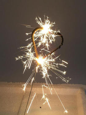 【爱心烟花仙女棒蜡烛】