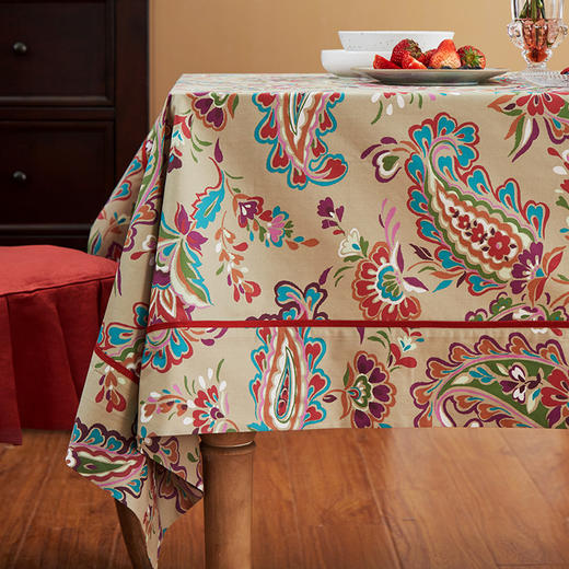 阳春小镇桌布欧式餐桌布长方形家用茶几桌布布艺棉布桌布书桌 商品图0