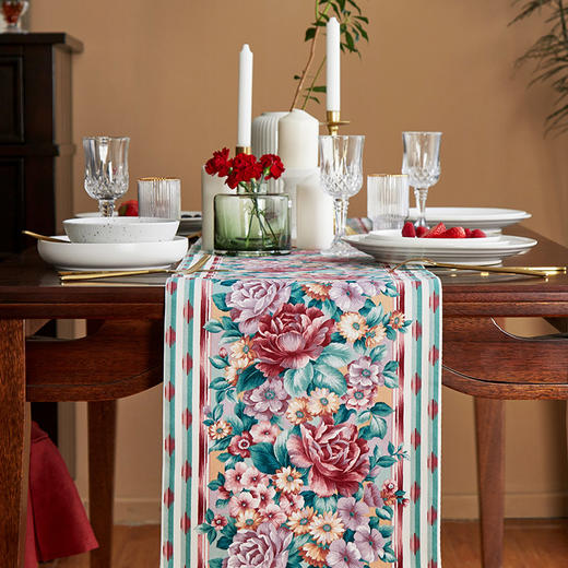 阳春小镇美式桌旗北欧现代简约茶几装饰布五斗柜桌旗欧式茶几桌旗 商品图0