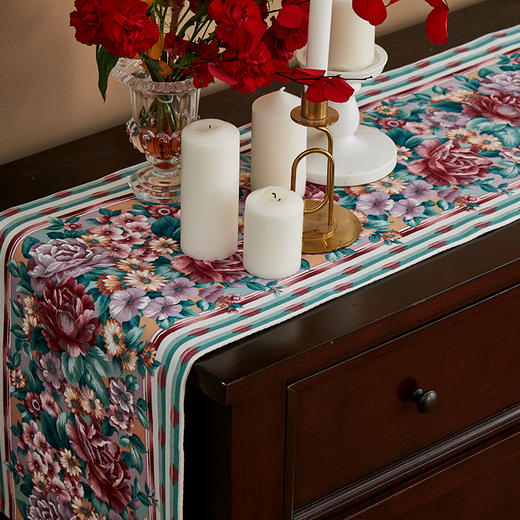 阳春小镇美式桌旗北欧现代简约茶几装饰布五斗柜桌旗欧式茶几桌旗 商品图3