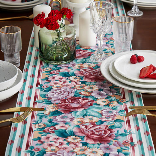 阳春小镇美式桌旗北欧现代简约茶几装饰布五斗柜桌旗欧式茶几桌旗 商品图1