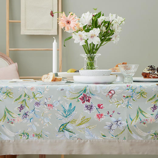 阳春小镇桌布田园餐桌布长方形家用茶几桌布布艺棉布桌布书桌ins 商品图1