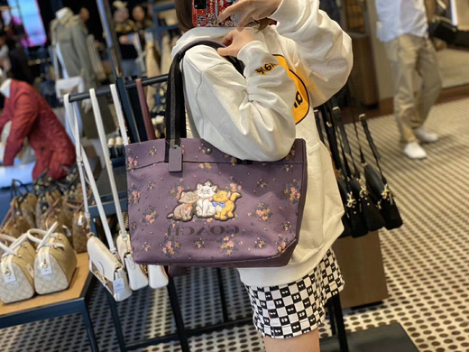 coach disney迪斯尼联名款 帆布托特包 小飞象太可爱了