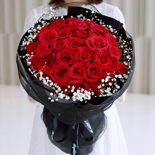 缘定三生  33枝红玫瑰，搭配满天星（1503） 商品图0