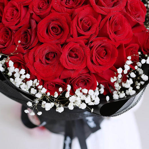缘定三生  33枝红玫瑰，搭配满天星（1503） 商品图1