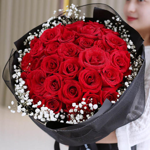 缘定三生  33枝红玫瑰，搭配满天星（1503） 商品图3