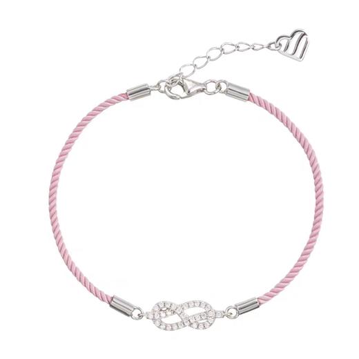 露台LOVEONTERRACE无限的爱无限绳结925纯银镀米兰绳情侣手链 商品图4