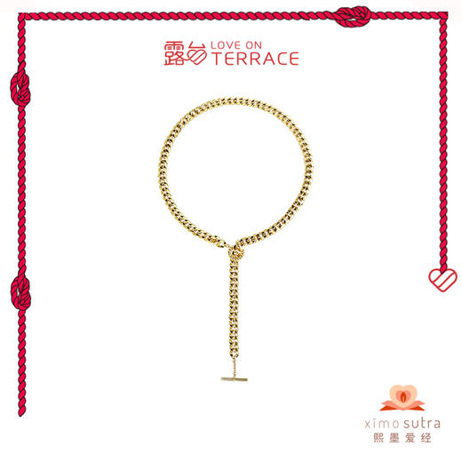 露台LOVEONTERRACE变色龙swag绳纹圈坦克古巴链黄铜镀白金情侣项链 商品图1