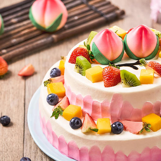 【福如东海双层蛋糕】🔥「免费赠送1个熊猫人唱歌+跳舞+主持」 商品图1