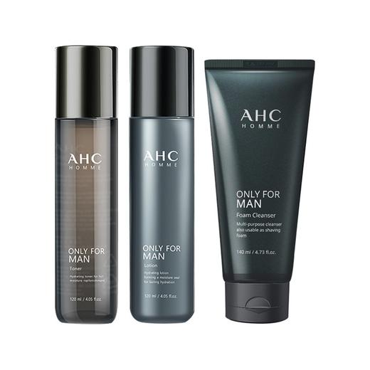 【门店直发】AHC 男士水乳洁面3件套盒 水120ml+乳液120ml+洗面奶140ml 新版 商品图2