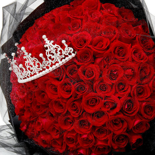 好运    99支红玫瑰，黑纱搭配，皇冠一个！（1929） 商品图4