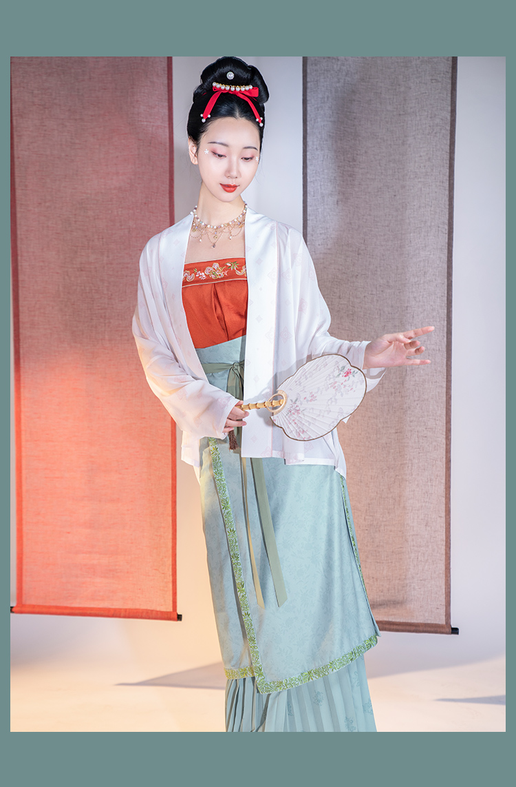 重回汉唐忆南风宋制原创汉服女绣花对襟短衫两片裙套装中国风春夏