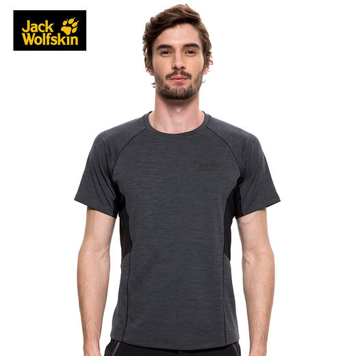 狼爪男士t恤夏季户外休闲运动透气半袖上衣圆领短袖t恤1806121