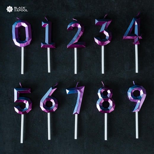紫色数字蜡烛 商品图3