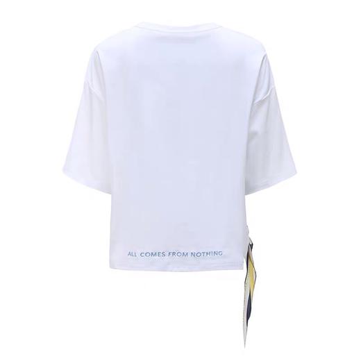 不规则真丝拼接短Tee 商品图2