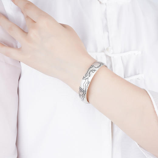 【绿萼冰花】子佩集ag999原创手工银手镯