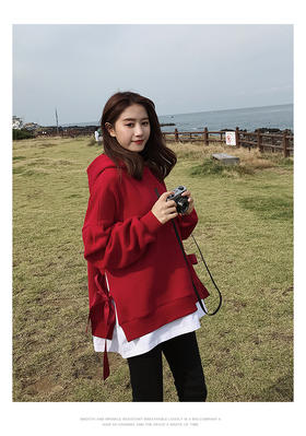 AG34假两件韩版卫衣，140斤穿上都显瘦