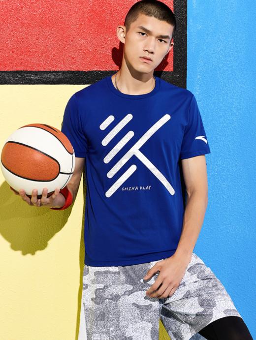 【百日庆安踏五折】 安踏短袖男t恤 夏季圆领宽松透气短t汤普森kt半袖