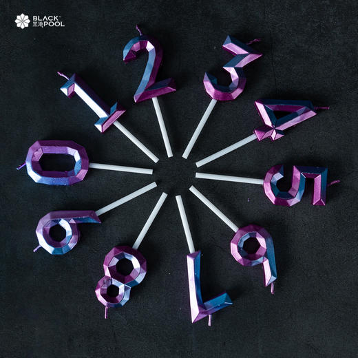 紫色数字蜡烛 商品图2