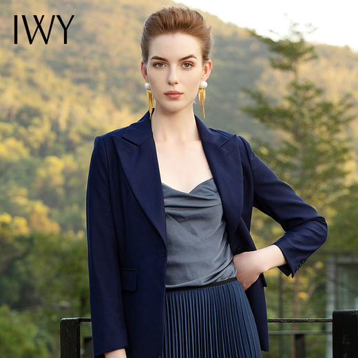 IWY/藏青色西装外套百褶裙套装C357+201030S4 商品图7
