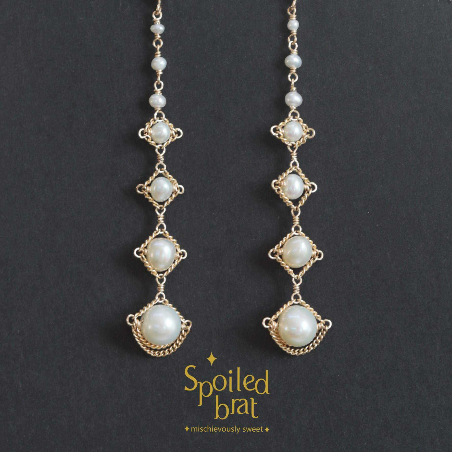 spoiledbrat jewelry凡尔赛系列渐变珍珠耳环