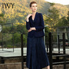 IWY/藏青色西装外套百褶裙套装C357+201030S4 商品缩略图6