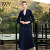 IWY/藏青色西装外套百褶裙套装C357+201030S4 商品缩略图5