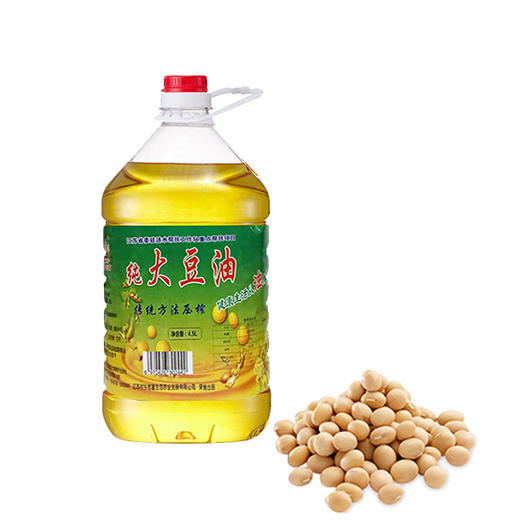 村乡志富大豆油 4.5L桶装食用油调味品 商品图1