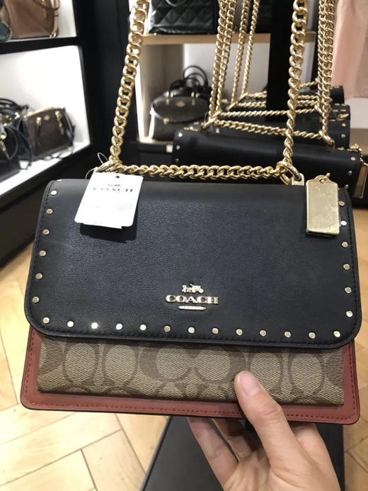 coach蔻驰klare风琴奥莱山茶花系列女包斜跨包单肩包