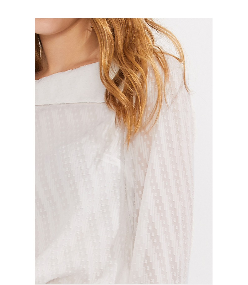 设计感白色雪纺衬衫女2020春季新款气质宽松显瘦长袖上衣仙640300