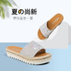 商场同款 | Safiya/索菲娅羊反绒一字拖女中跟拖鞋女SF82110355 商品缩略图2