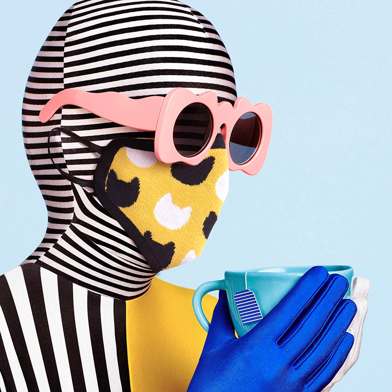 张乐陆×原创么么黑联名设计创意针织提花口罩通用款时尚款(预售 3月