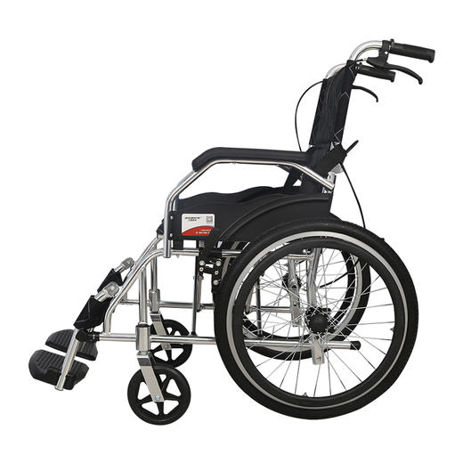 迈德斯特轮椅折叠轻便小铝合金手推车便携式老人残疾人代步车手刹