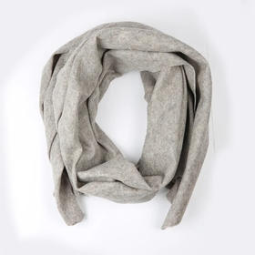 TUMAR羊绒披巾-浅灰