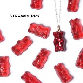 北京仓｜Maggoosh-Gummy-草莓红小熊 项链［希腊设计师］