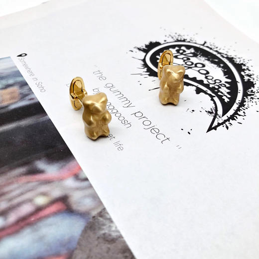 北京仓｜Maggoosh-Gummy-金黄小熊 袖扣［希腊设计师］ 商品图0