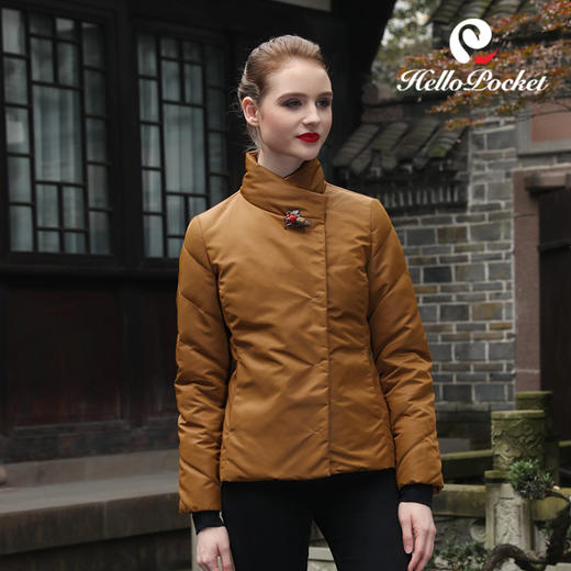 HP17711女短交领鹅绒服 商品图2