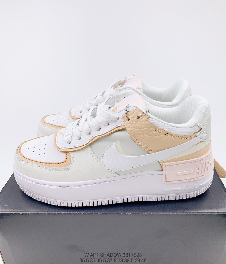 耐克nike wmns air force 1 shadow奶油黄小雏菊空军一号增高低帮百搭