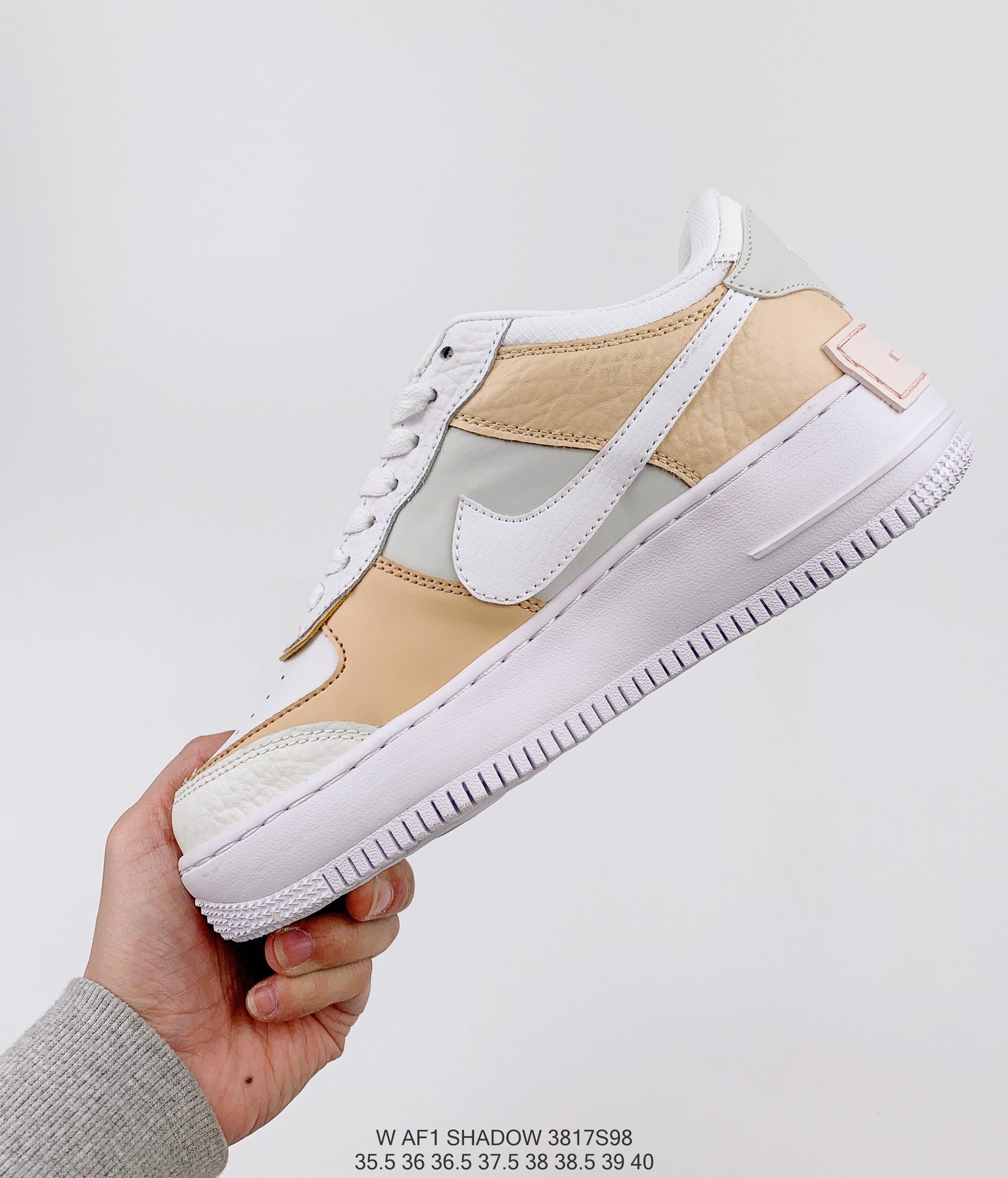 耐克nike wmns air force 1 shadow奶油黄小雏菊空军一号增高低帮百搭