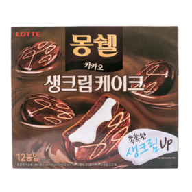 【中文】乐天 梦雪儿奶油夹心巧克力蛋糕384g  