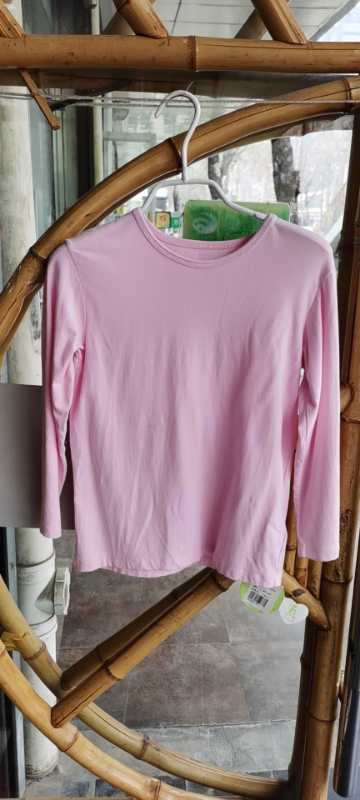 竹纤维儿童长袖衫粉 商品图0