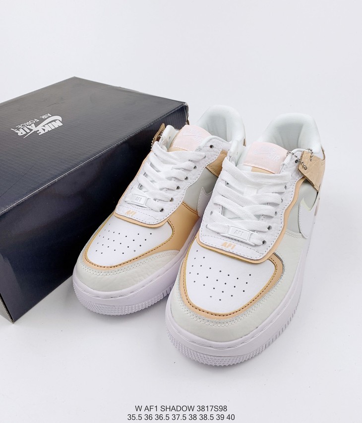 耐克nike wmns air force 1 shadow奶油黄小雏菊空军一号增高低帮百搭
