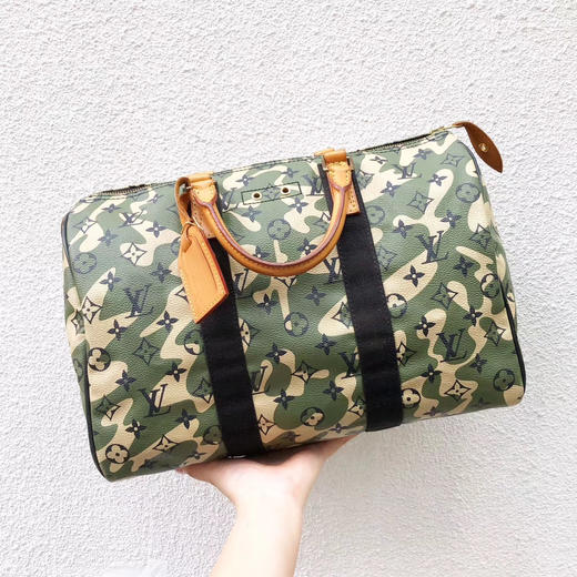 lv路易威登 speedy35 08年村上隆合作款迷彩波士顿手提