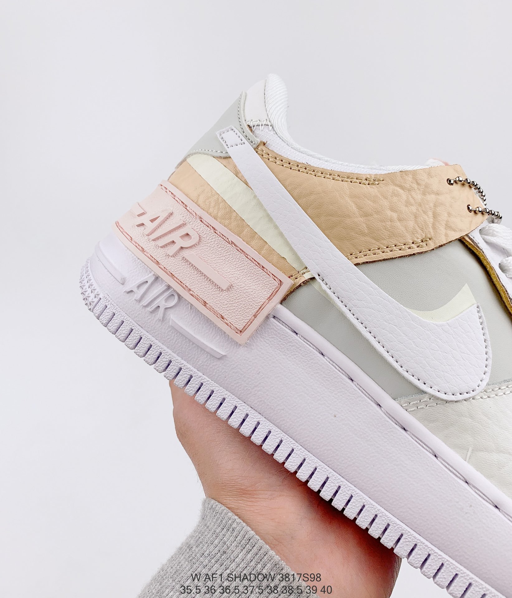 耐克nike wmns air force 1 shadow奶油黄小雏菊空军一号增高低帮百搭