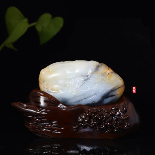 和田玉（青花）独籽摆件--飞天（邱启敬）257.75g 商品图0