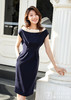AtelierMissLu /Lucero-藏青色复古领职场连身裙 商品缩略图13