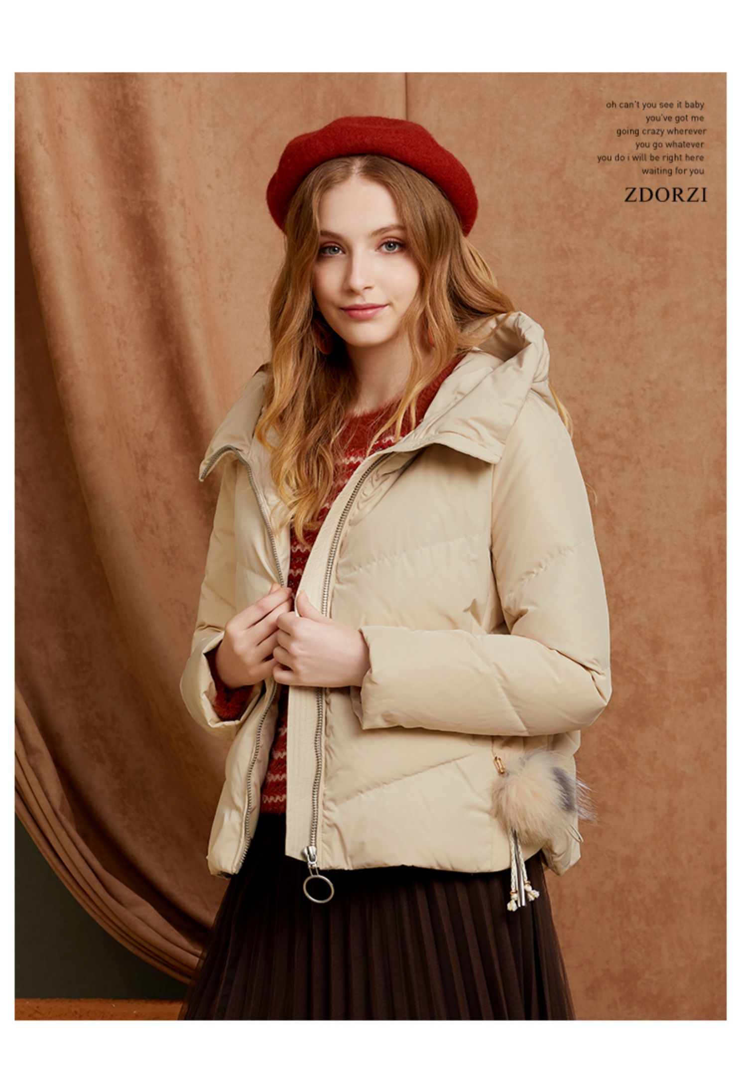 卓多姿纯色短款羽绒服女冬新款韩版宽松灰鸭绒小个子保暖外套938055