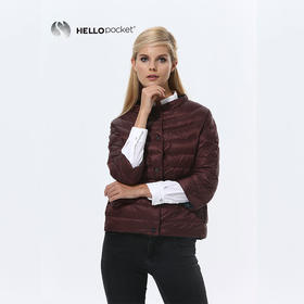 HPWL004女士时尚七分袖短款配针织保暖袖套鹅绒服