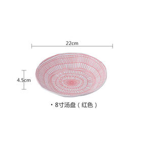 新文物22汤盘（红色）